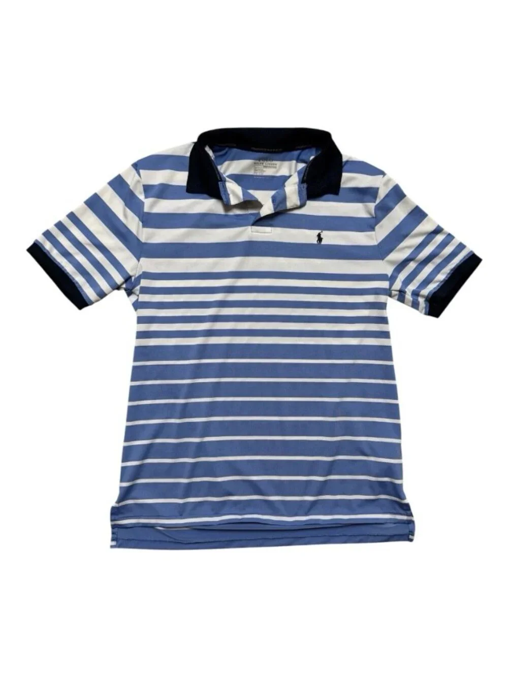 Polo Ralph Lauren Performance Polo Shirt Blue White Striped Golf XL